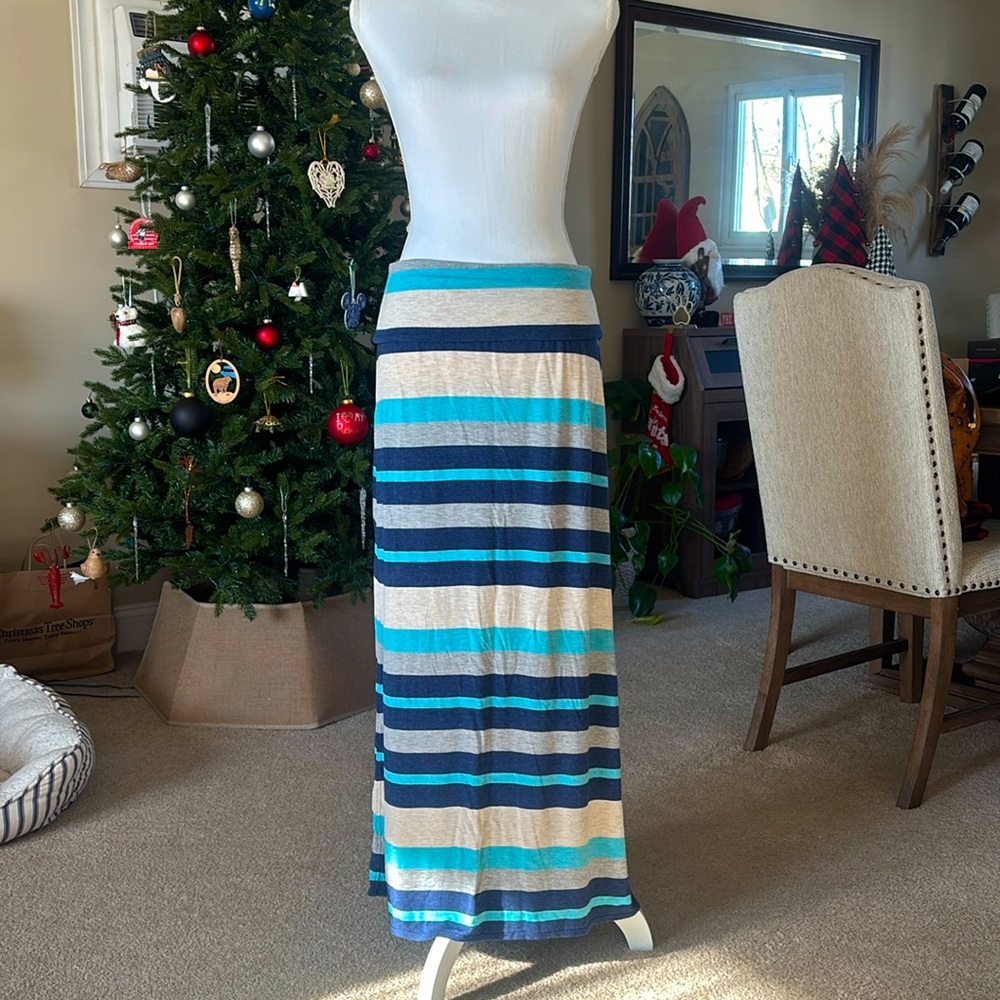 Max Studio Striped Maxi Skirt
